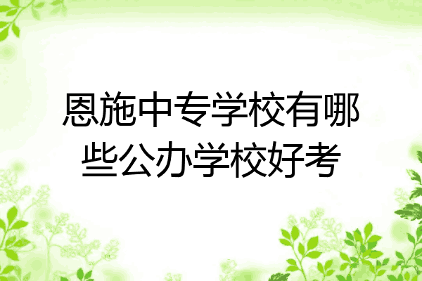 恩施中专学校有哪些公办学校好考