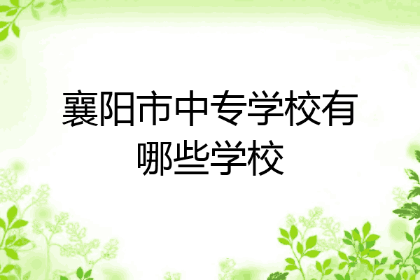 襄阳市中专学校有哪些学校