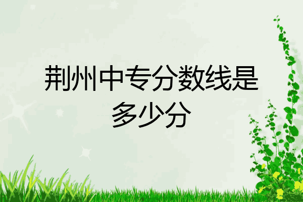 荆州中专分数线是多少分
