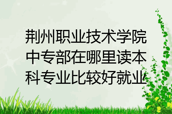 荆州职业技术学院中专部在哪里读本科专业比较好就业