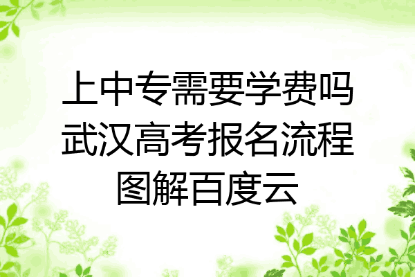 上中专需要学费吗武汉高考报名流程图解百度云