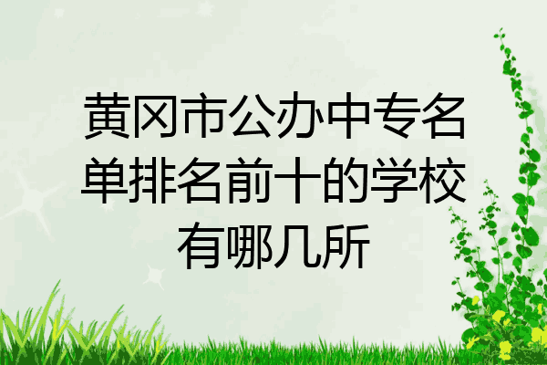 黄冈市公办中专名单排名前十的学校有哪几所