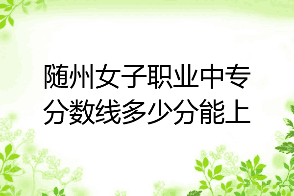 随州女子职业中专分数线多少分能上