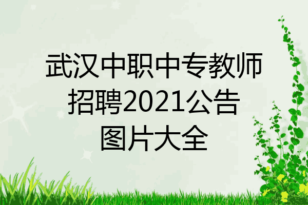 武汉中职中专教师招聘2021公告图片大全