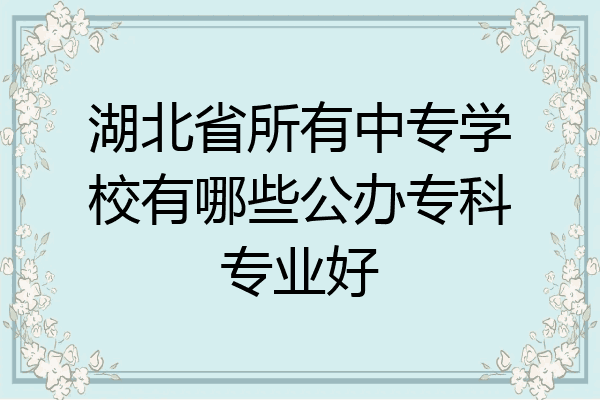 湖北省所有中专学校有哪些公办专科专业好
