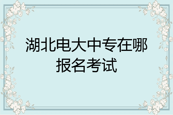 湖北电大中专在哪报名考试