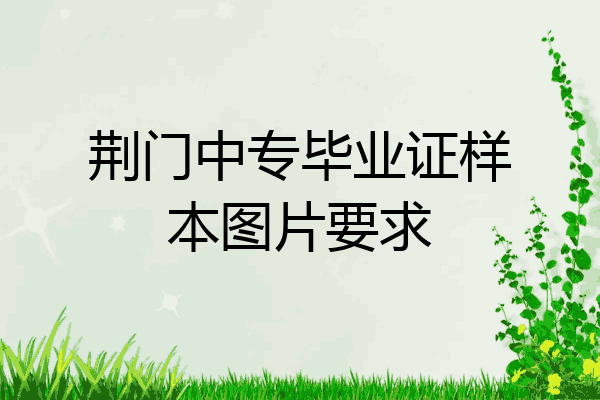 荆门中专毕业证样本图片要求