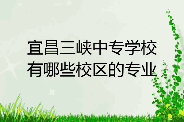 宜昌三峡中专学校有哪些校区的专业