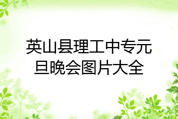 英山县理工中专元旦晚会图片大全