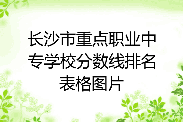 长沙市重点职业中专学校分数线排名表格图片