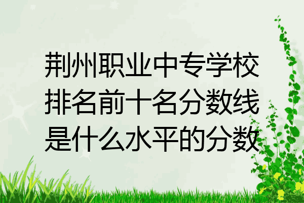 荆州职业中专学校排名前十名分数线是什么水平的分数