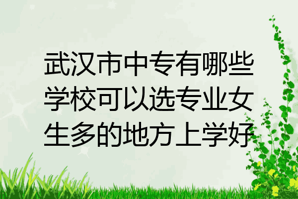武汉市中专有哪些学校可以选专业女生多的地方上学好