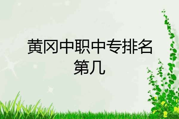 黄冈中职中专排名第几