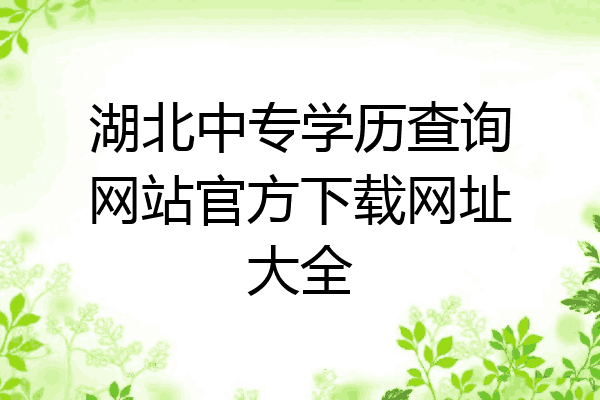湖北中专学历查询网站官方下载网址大全