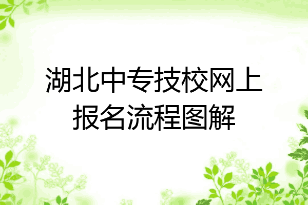 湖北中专技校网上报名流程图解