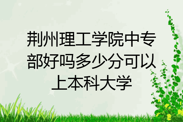 荆州理工学院中专部好吗多少分可以上本科大学