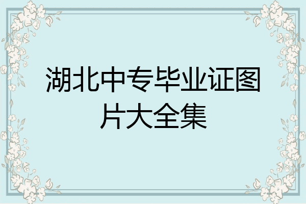 湖北中专毕业证图片大全集