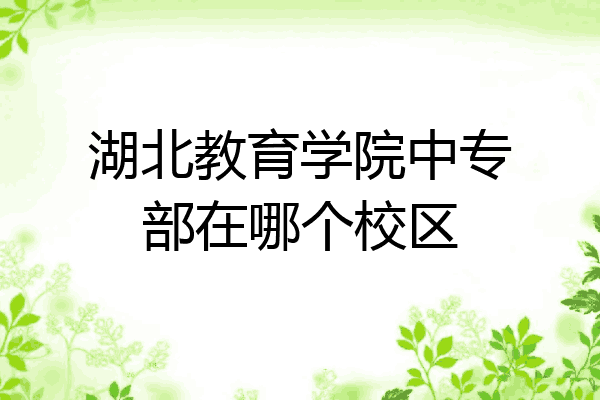 湖北教育学院中专部在哪个校区