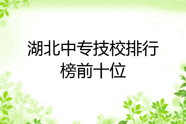 湖北中专技校排行榜前十位