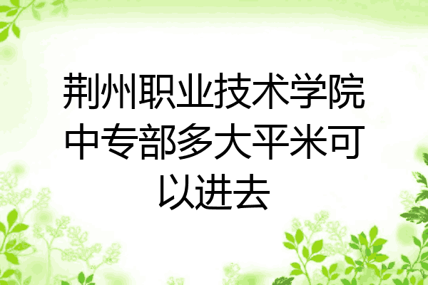 荆州职业技术学院中专部多大平米可以进去