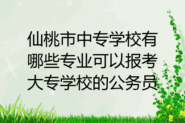 仙桃市中专学校有哪些专业可以报考大专学校的公务员