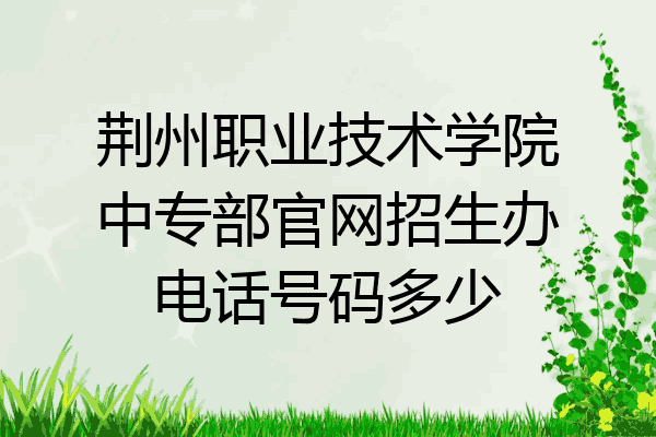 荆州职业技术学院中专部官网招生办电话号码多少