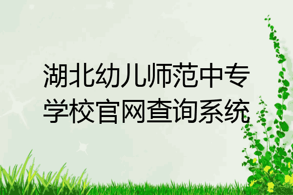 湖北幼儿师范中专学校官网查询系统