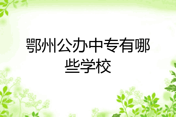 鄂州公办中专有哪些学校