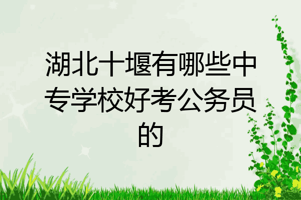 湖北十堰有哪些中专学校好考公务员的