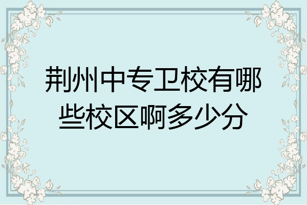 荆州中专卫校有哪些校区啊多少分