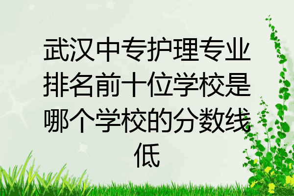 武汉中专护理专业排名前十位学校是哪个学校的分数线低