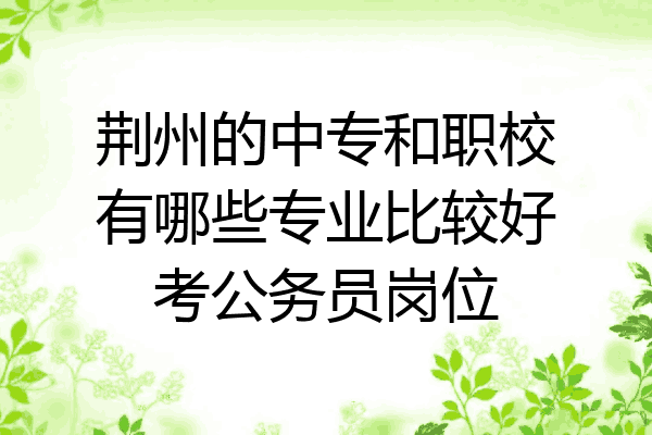 荆州的中专和职校有哪些专业比较好考公务员岗位