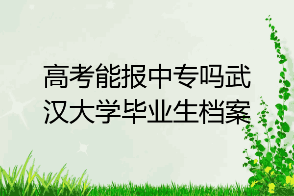 高考能报中专吗武汉大学毕业生档案