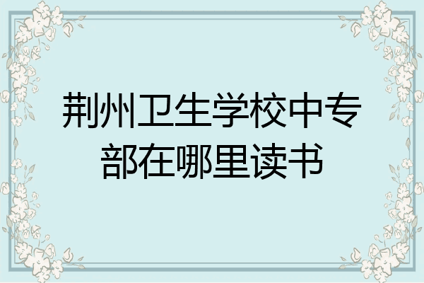 荆州卫生学校中专部在哪里读书
