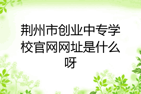 荆州市创业中专学校官网网址是什么呀