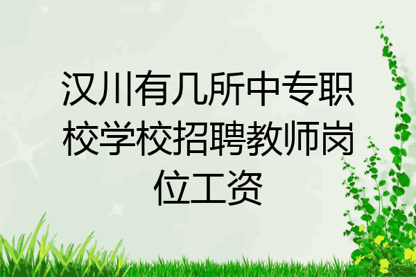 汉川有几所中专职校学校招聘教师岗位工资