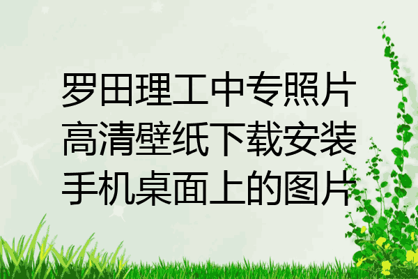 罗田理工中专照片高清壁纸下载安装手机桌面上的图片