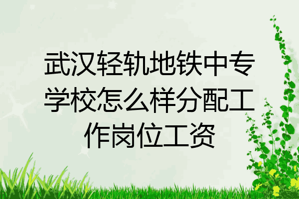 武汉轻轨地铁中专学校怎么样分配工作岗位工资