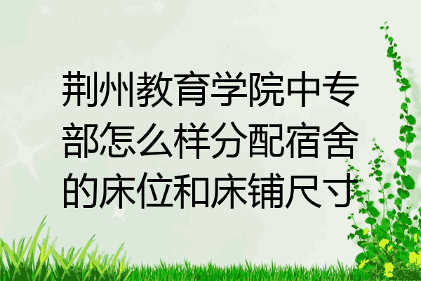 荆州教育学院中专部怎么样分配宿舍的床位和床铺尺寸