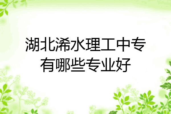 湖北浠水理工中专有哪些专业好