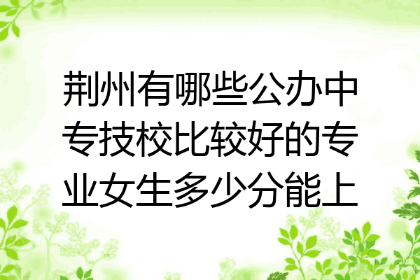 荆州有哪些公办中专技校比较好的专业女生多少分能上