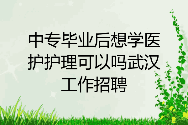 中专毕业后想学医护护理可以吗武汉工作招聘
