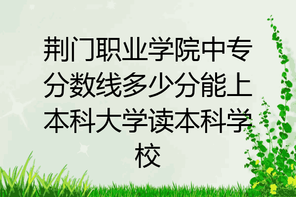 荆门职业学院中专分数线多少分能上本科大学读本科学校