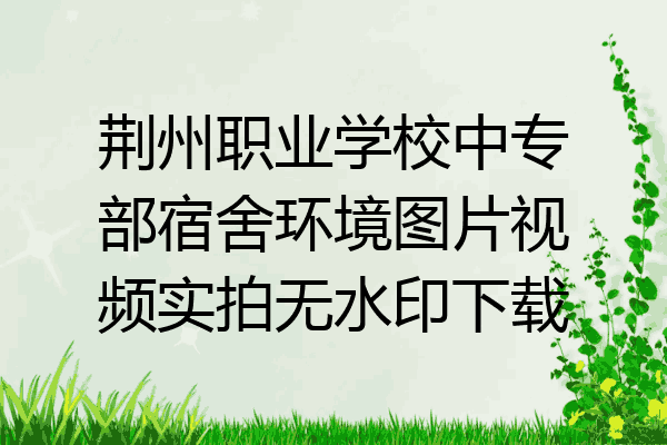 荆州职业学校中专部宿舍环境图片视频实拍无水印下载