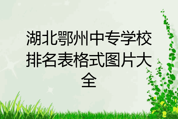湖北鄂州中专学校排名表格式图片大全
