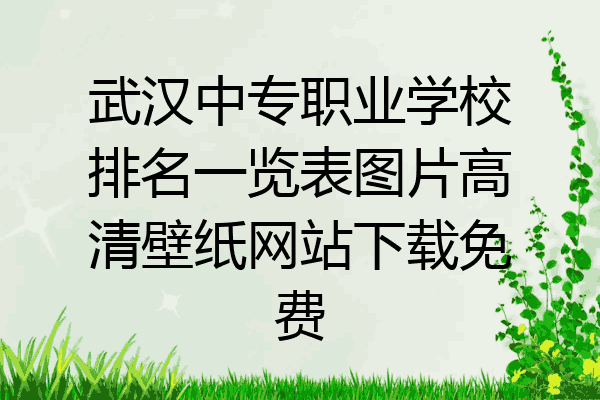 武汉中专职业学校排名一览表图片高清壁纸网站下载免费