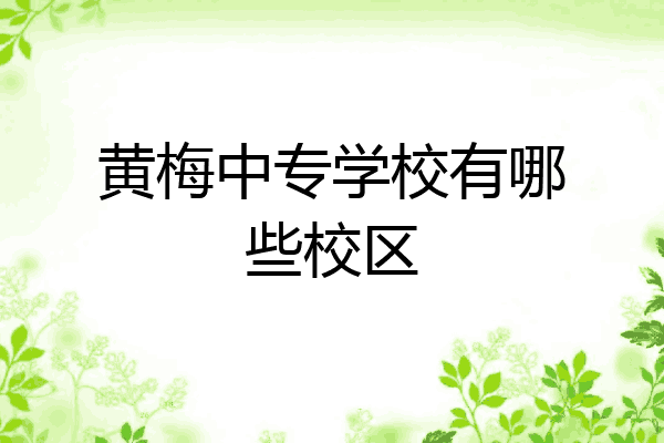 黄梅中专学校有哪些校区