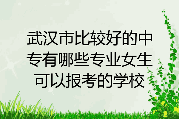 武汉市比较好的中专有哪些专业女生可以报考的学校
