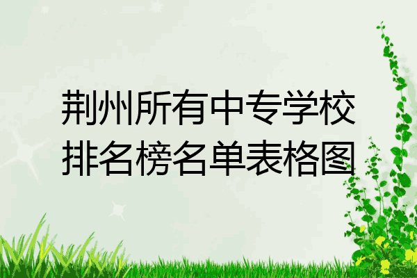 荆州所有中专学校排名榜名单表格图