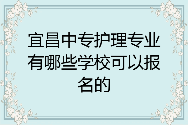宜昌中专护理专业有哪些学校可以报名的